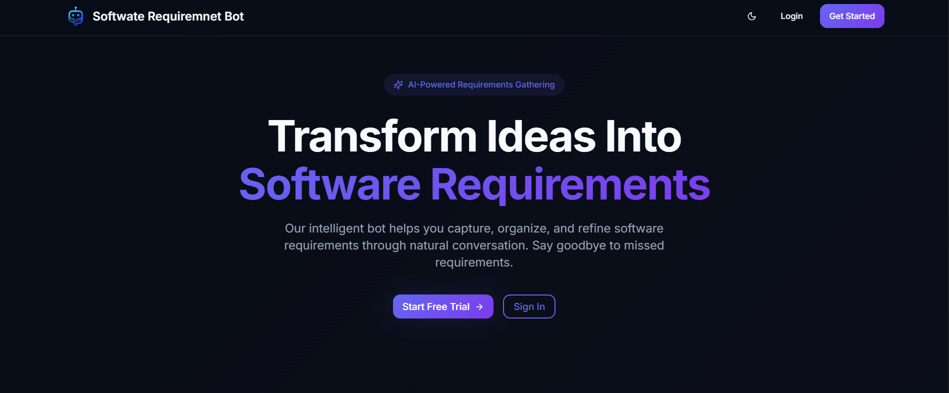 SRE — Software Requirement Bot